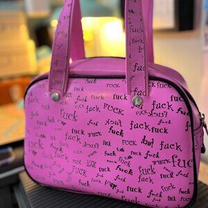 Vintage Addicted brand F*ck pink vinyl purse